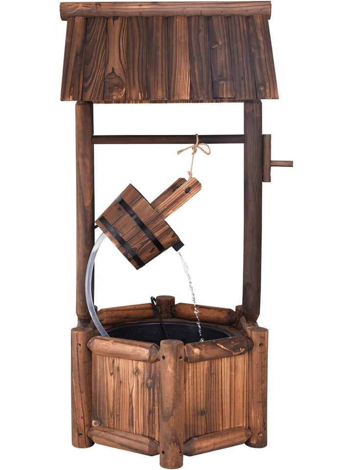 COSTWAY Gartenbrunnen mit elektrischer Pumpe in Braun günstig kaufen onesize