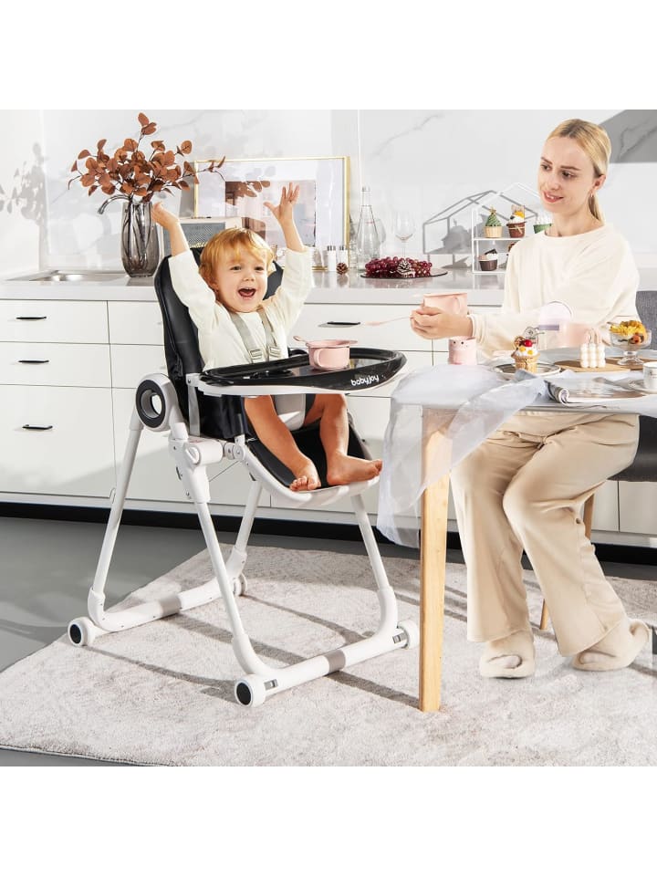 COSTWAY Hochstuhl in Schwarz günstig kaufen 58 cm