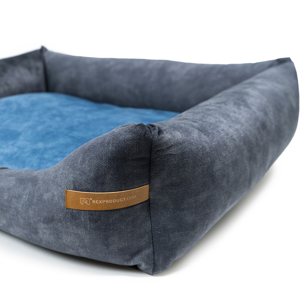 Rexproduct Hundebetten Rexproduct SoftColor Bett Graphit blau XL