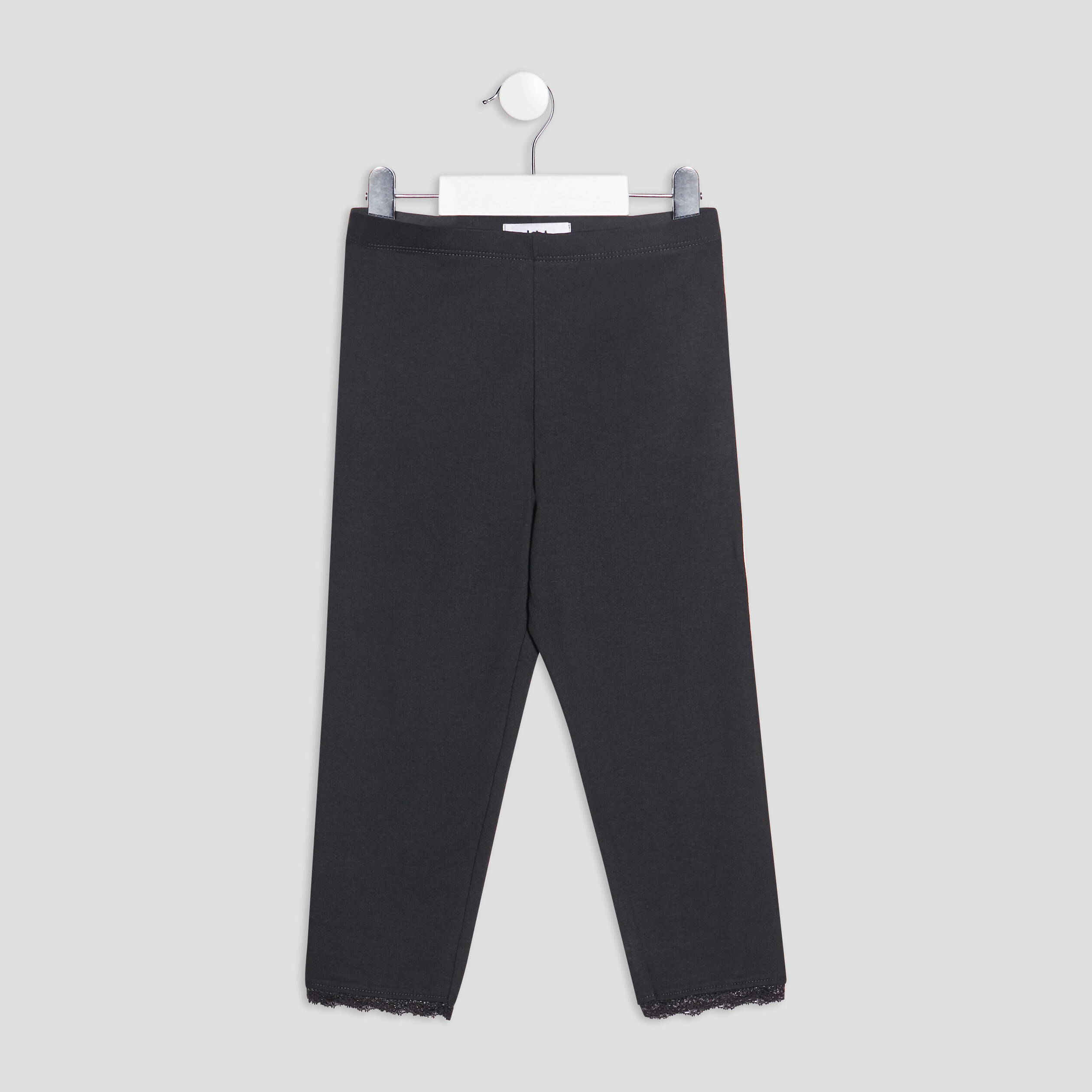 Leggings avec dentelle noir fille | La Halle