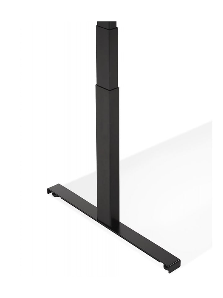 KADIMA DESIGN Elektrischer Sitz-Steh Schreibtisch aus Holz Metall | Elegant in Beige-Schwarz günstig kaufen