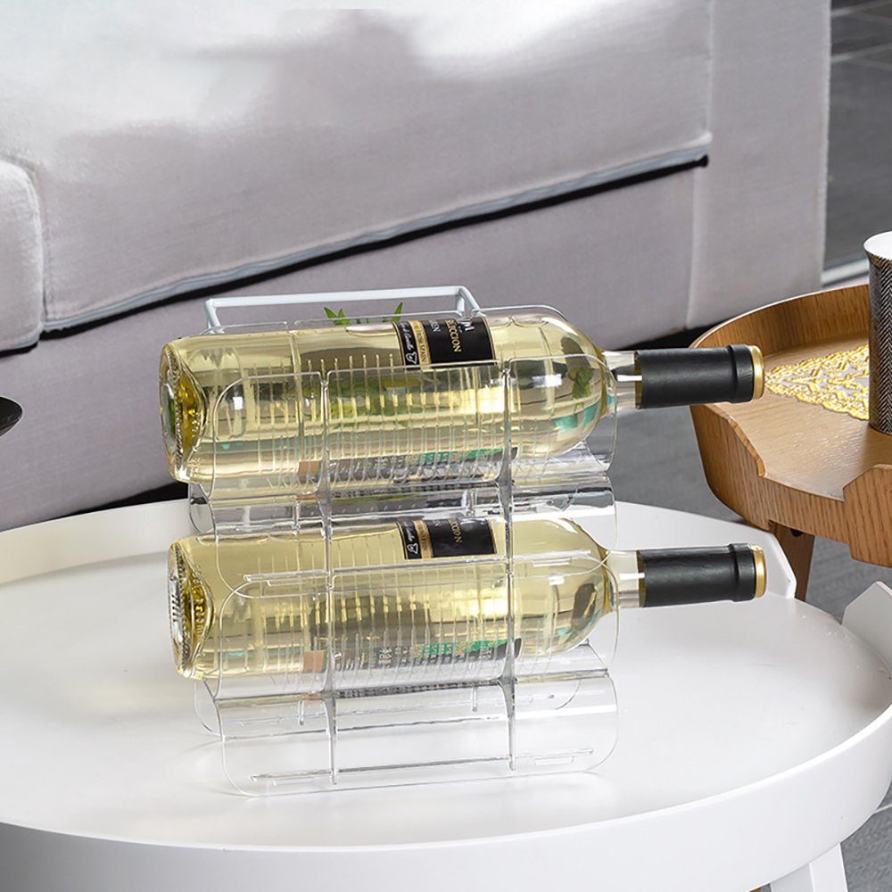SCOKIT Weinregal Weinständer, Stapelbarer Flaschenhalter, 1 tlg, Ideal für Küchen, Bars, Wohnzimmer, Heimdekoration