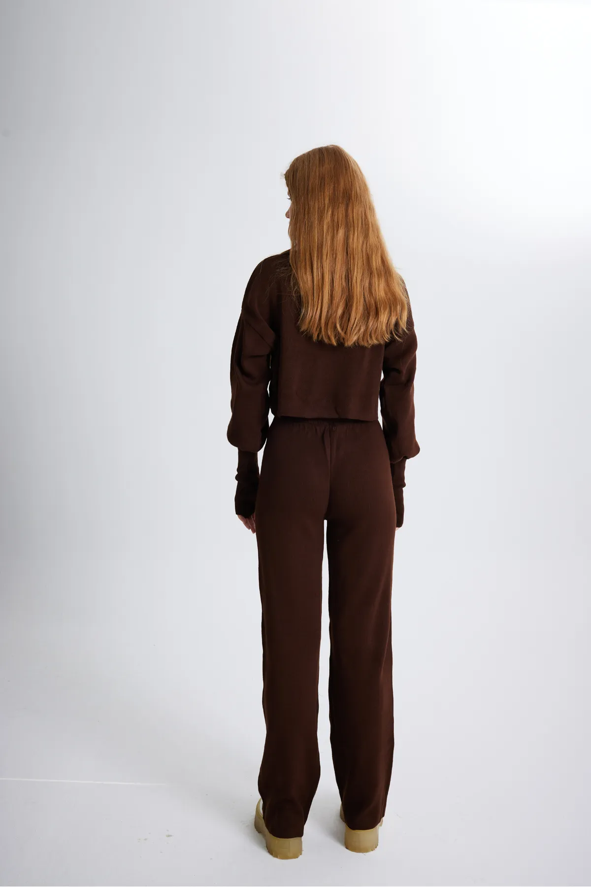 HOLLY LOLLY  Bottom Top Strickwaren Thinky Suit Braun