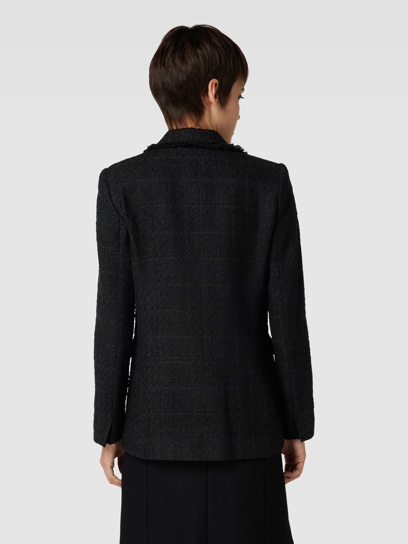 Blazer in Bouclé-Optik Modell 'QUINTIN' in schwarz