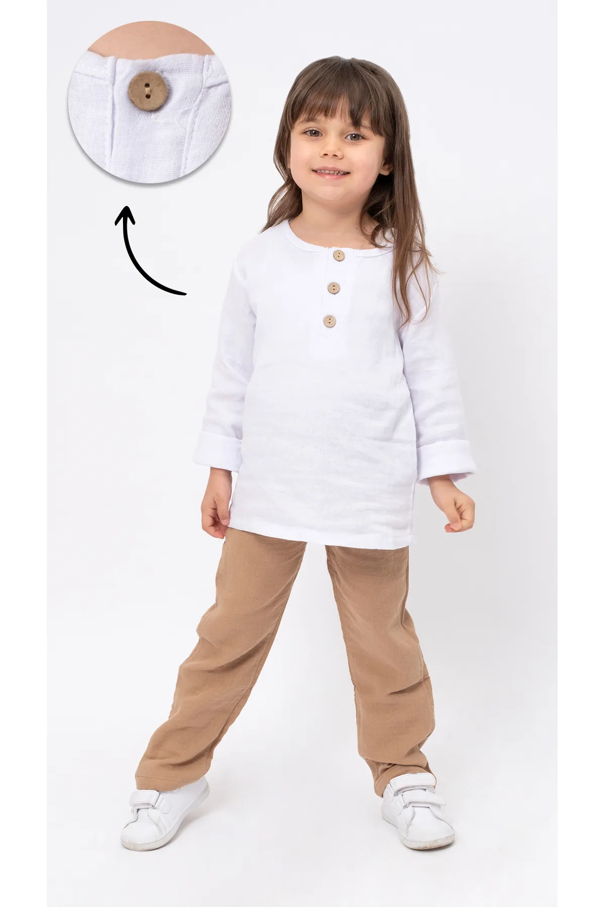 Bubito  Unisex Baby & Kind 100 % Baumwolle Musselin Unterteil Pyjama Set-Braun