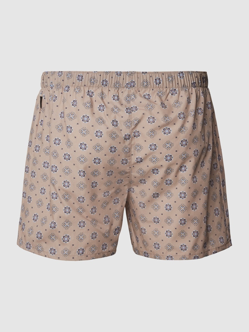 Boxershorts mit Karomuster Modell 'Fancy Woven Boxer' in beige