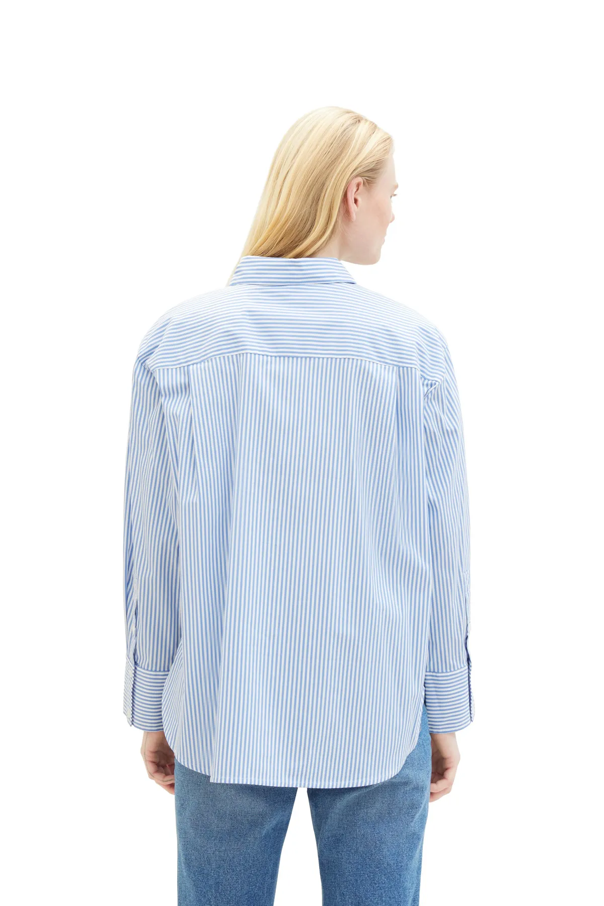 Tom Tailor Denim  Blau-weiß gestreiftes Hemd für Erwachsene