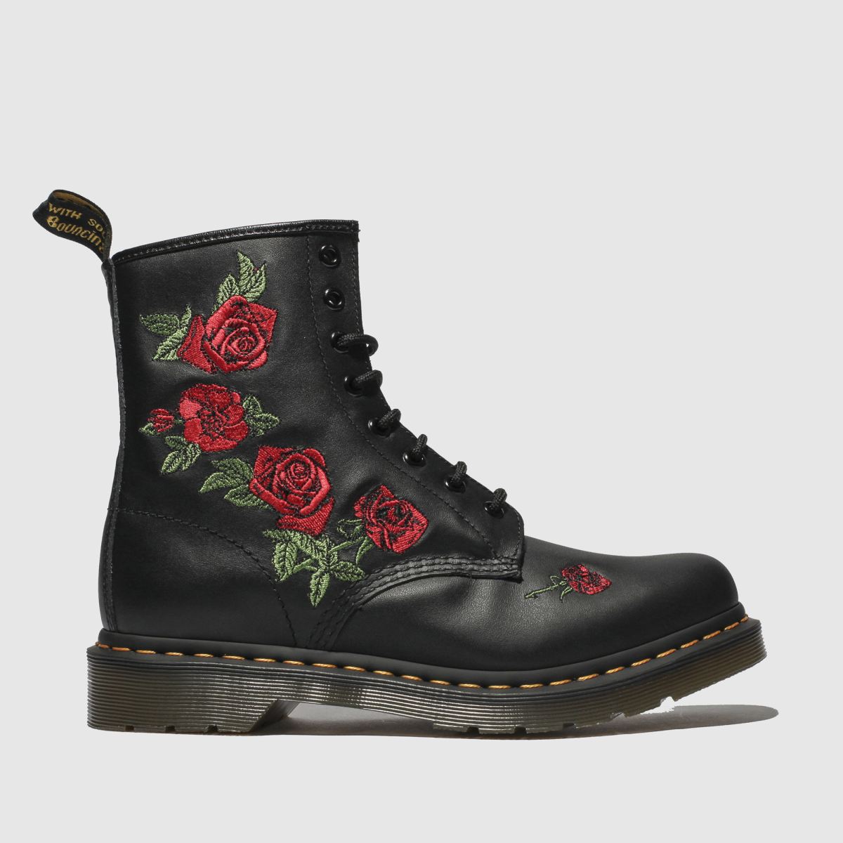 Dr Martens 1460 Vonda stövlar i svart och rött