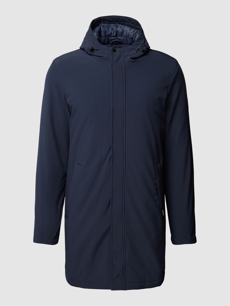 Jacke mit Stehkragen Modell 'Madeston' in marineblau