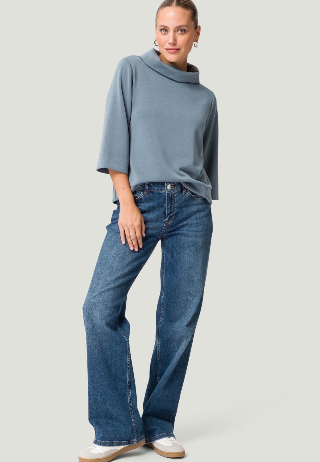 Sweatshirt aus softem Modal Mix