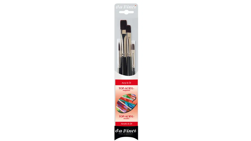 da Vinci Pinsel-Set Acryl- und Ölmalerei 4er