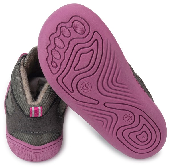 bLifestyle ~ Wolf MidCut Schnürschuh Warm Vegan ~ Anthrazit