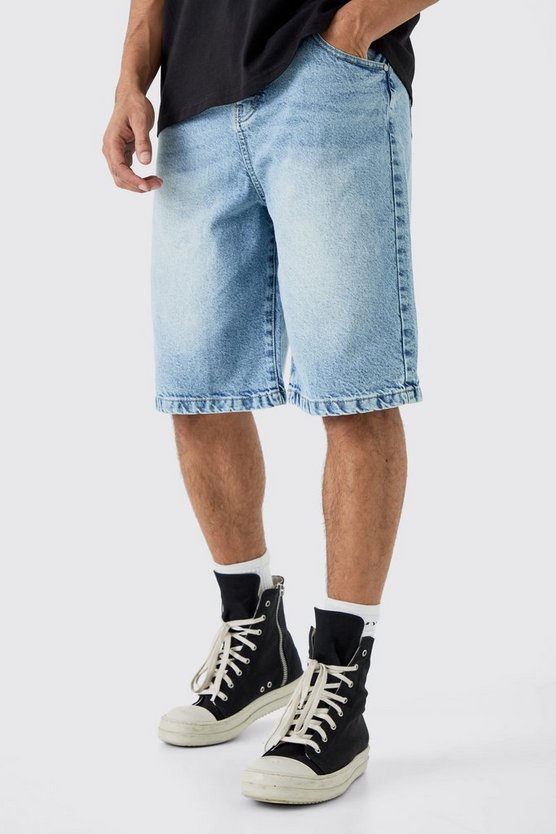 Hellblaue Denim Jorts