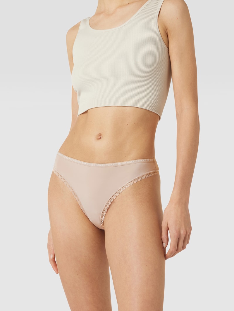 String im 3er-Pack mit Logo-Bund in offwhite