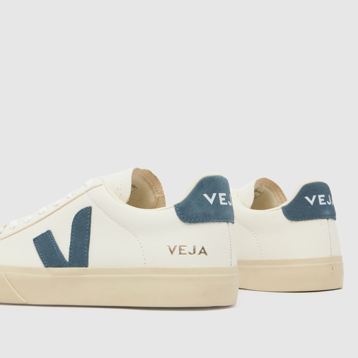 VEJA campo trainers i vitt och blått
