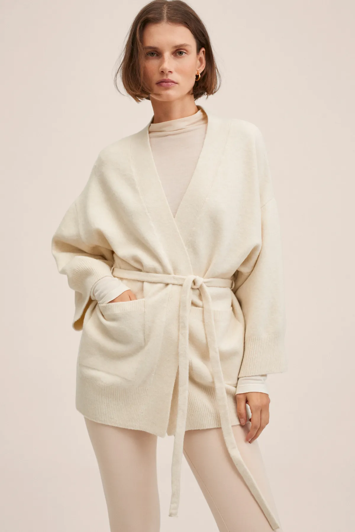 MANGO Woman  Strickjacke - Rosa - Regular Fit