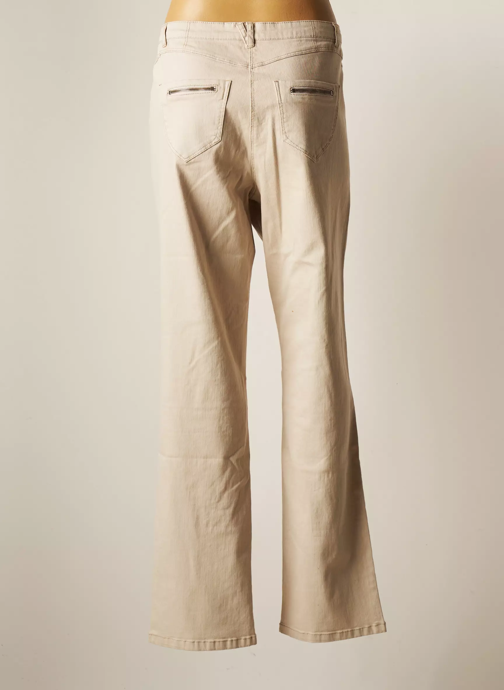 Breal Pantalons Droits Femme couleur beige