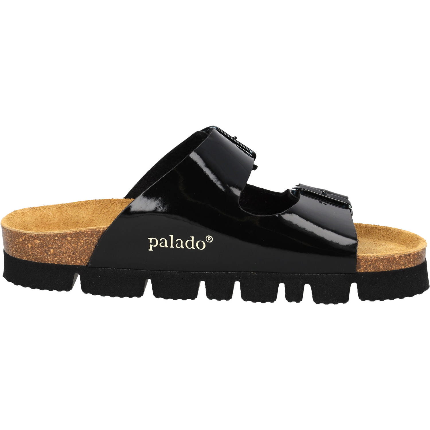 Palado Korfu PL Lack, Pantoletten, Damen, Schwarz