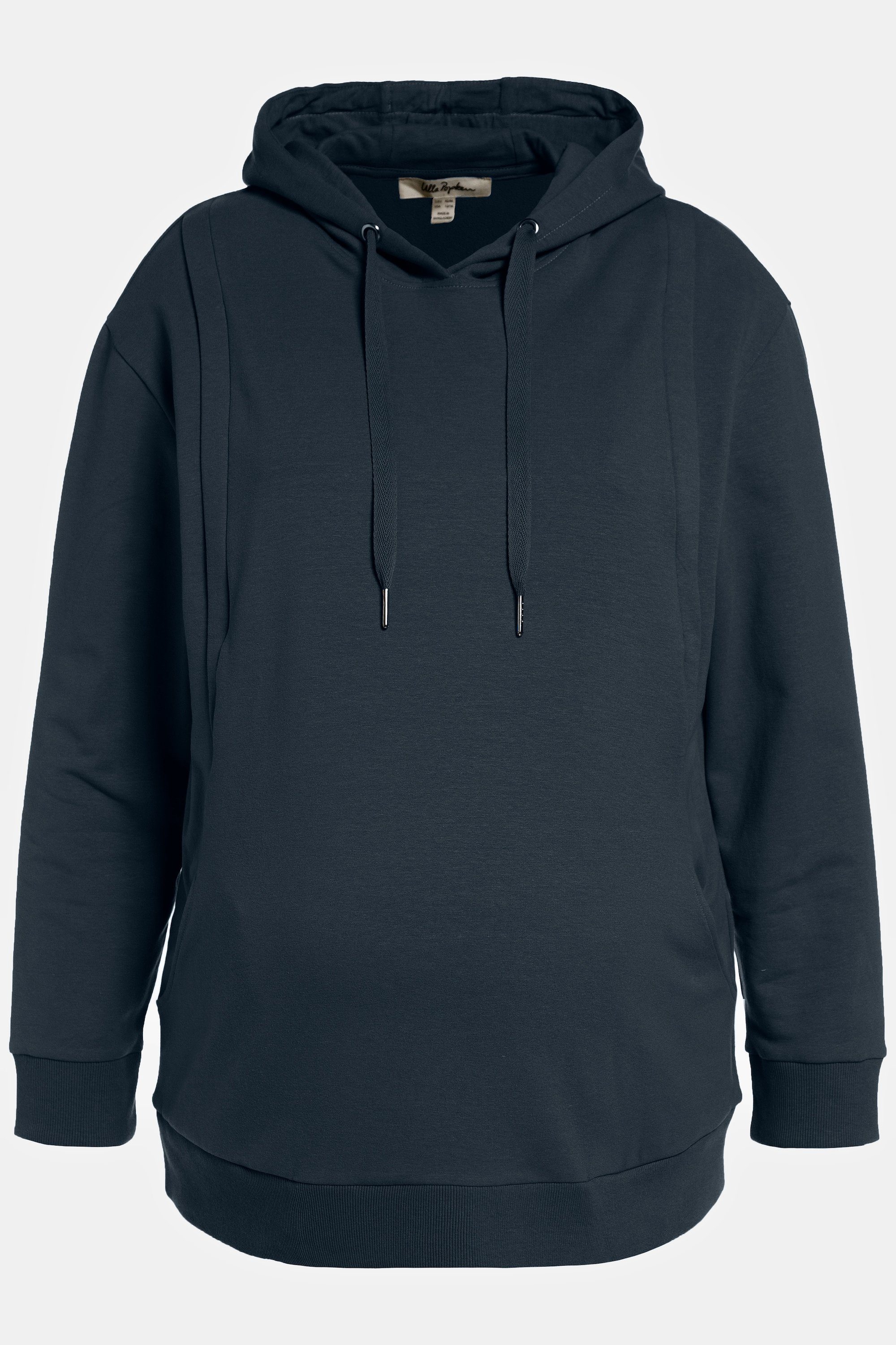 Ulla Popken Umstandssweatshirt Bellieva-Hoodie Stillfunktion A-Linie Kapuze