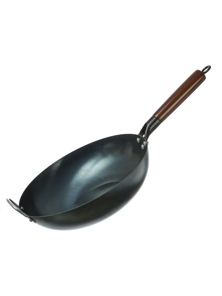 GORANDO WOK Pfanne für Gasherd Grill Eisen mit Holzgriff D: 32cm günstig kaufen onesize