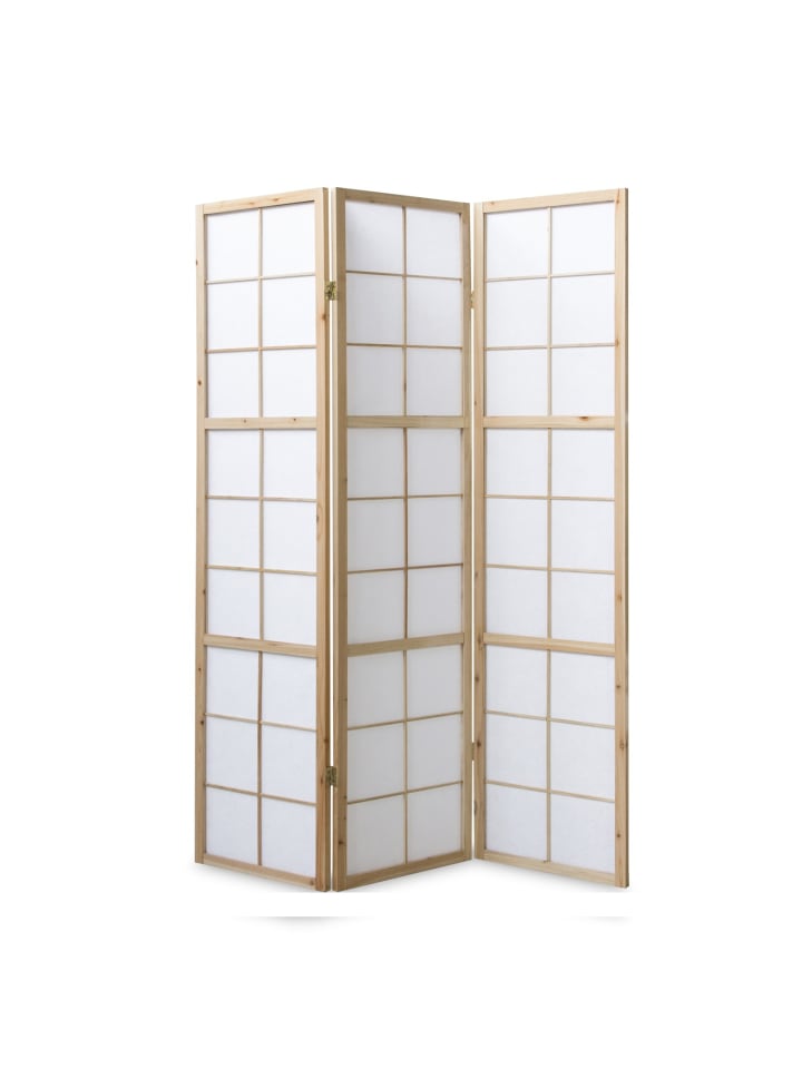 Homestyle4u 3-tlg. Paravent Shoji in Braun 132x175 cm günstig kaufen onesize