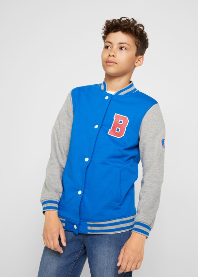 Kinder Sweatjacke im Collegelook