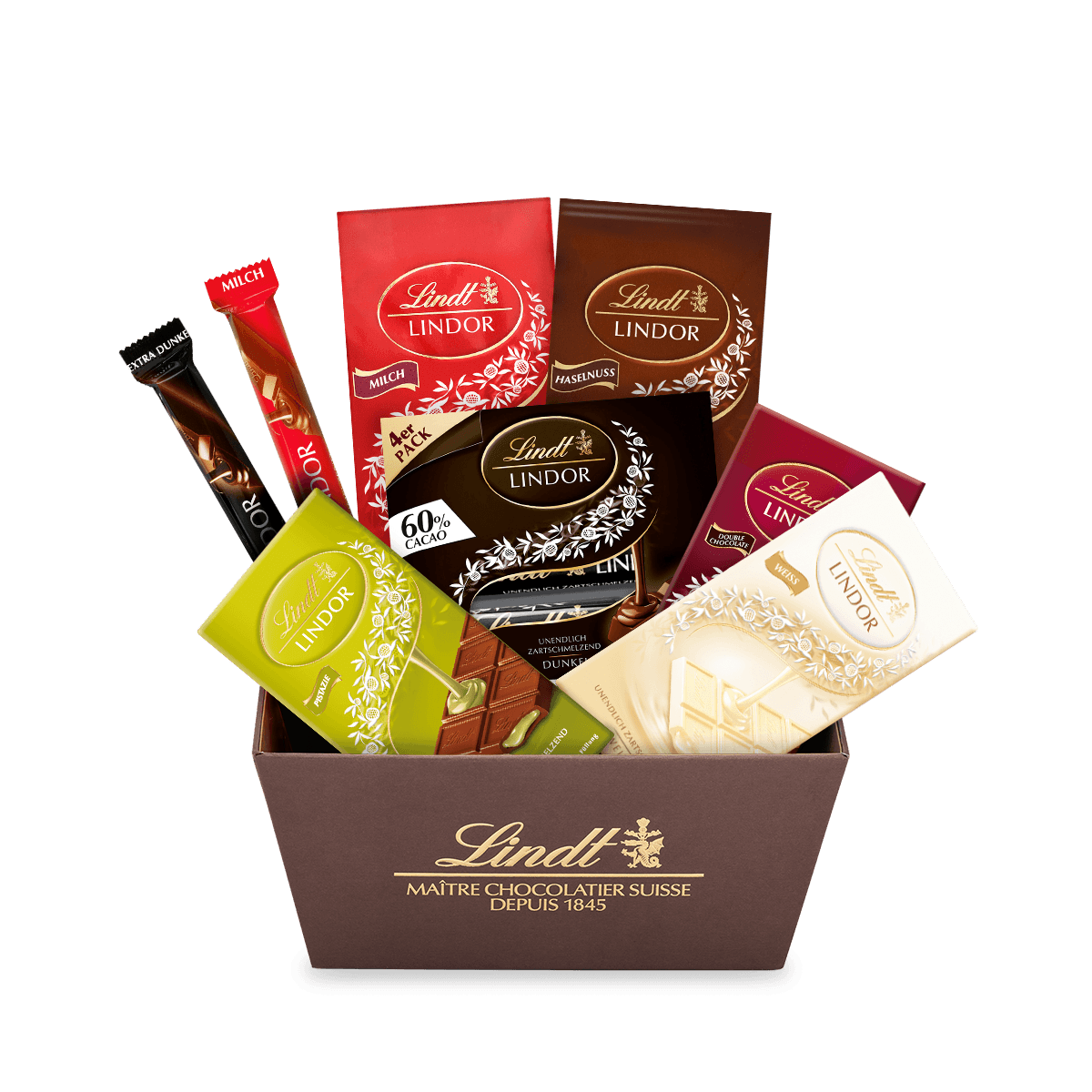Lindt LINDOR Geschenkkorb Mischung, 749g