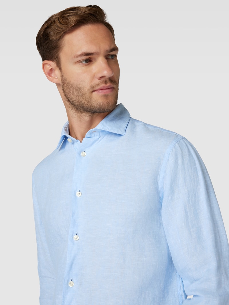Regular Fit Freizeithemd mit Kentkragen Modell 'marc' in hellblau
