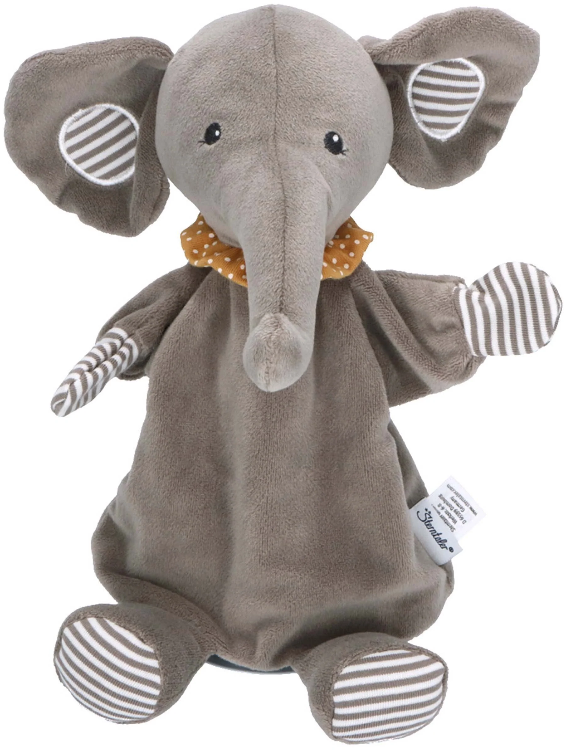 Handpuppe Elefant Eddy in Grau fürs Kaspertheater