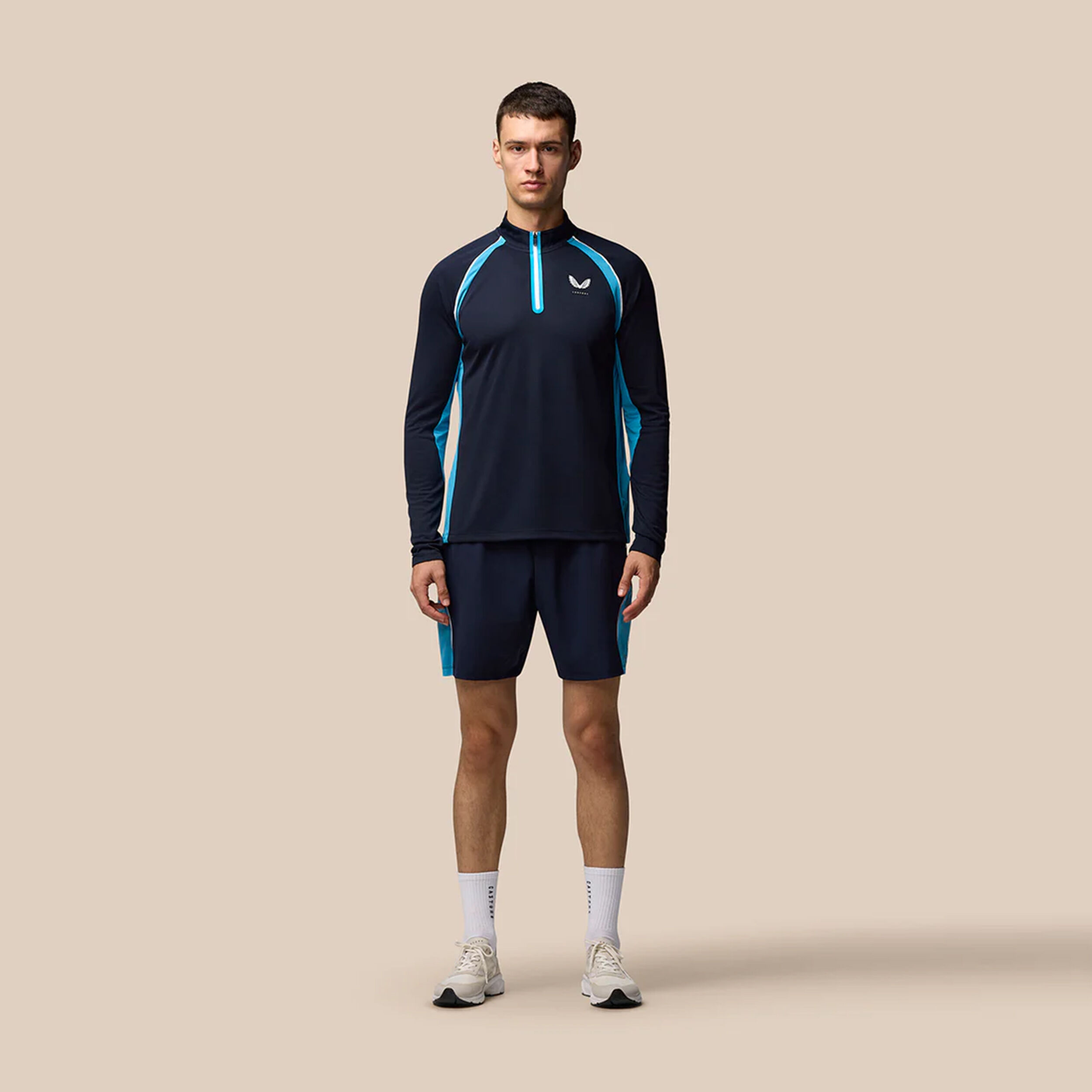 Aeromesh 1/4 Zip Longsleeve Herren - Dunkelblau