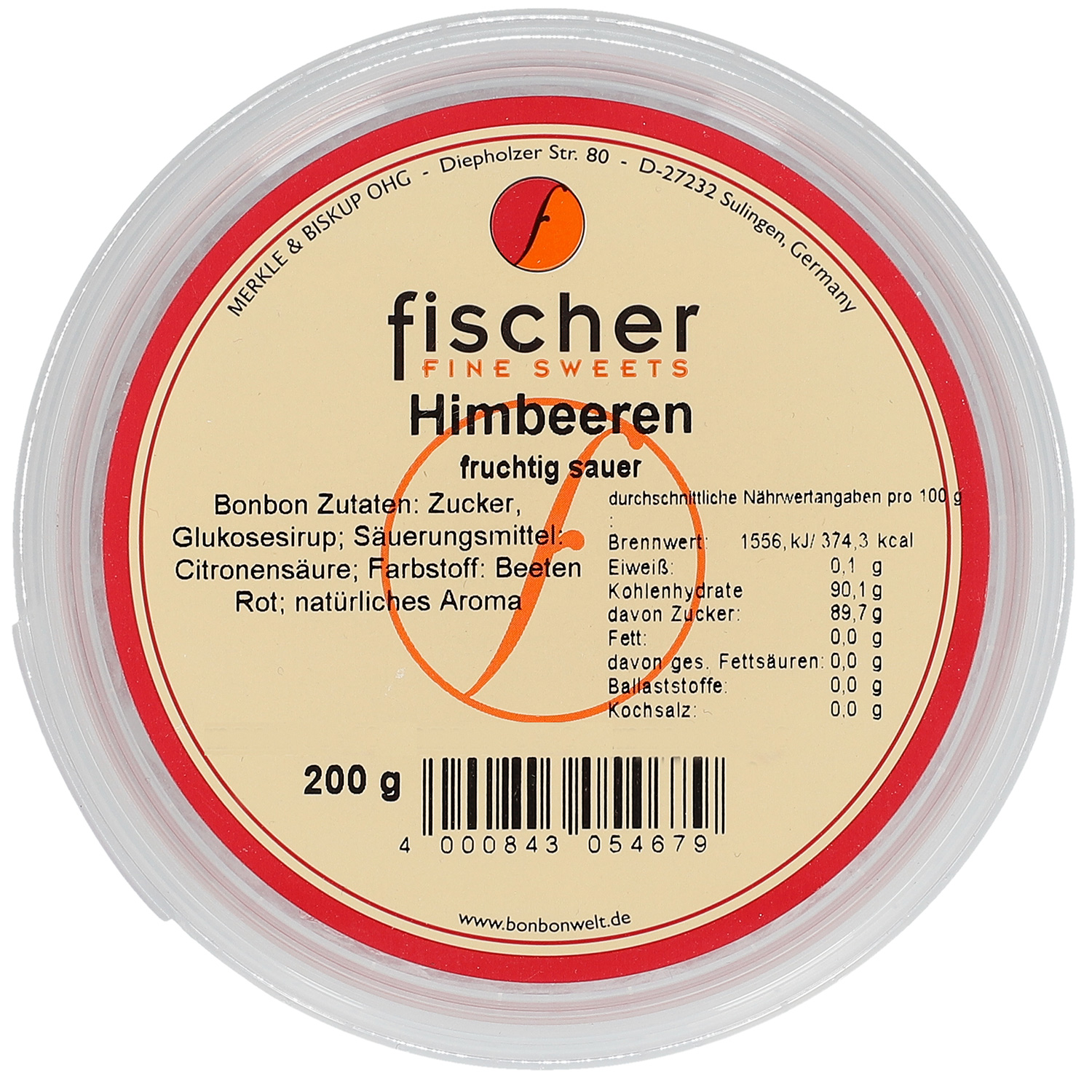 fischer Fine Sweets Himbeeren 200g