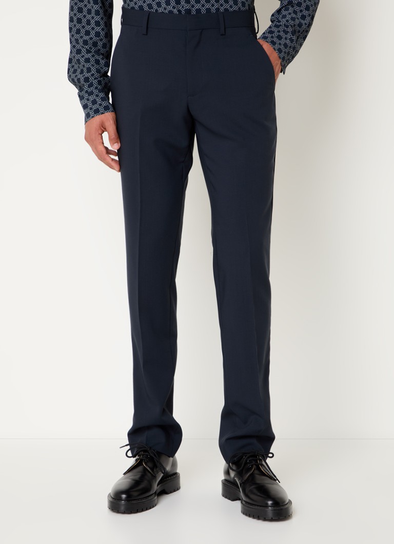 Pantaloni Sandro slim fit din lână virgină, cu buzunare laterale.