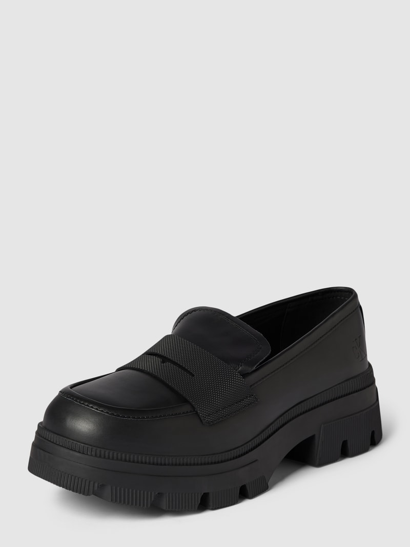 Penny-Loafer mit Plateausohle Modell 'CHUNKY COMBAT' in schwarz