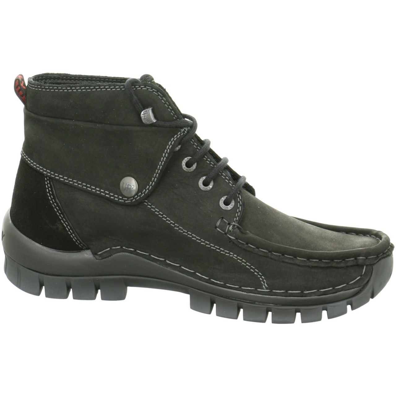 WOLKY Schnür-Stiefeletten schwarz black Nepal oiled