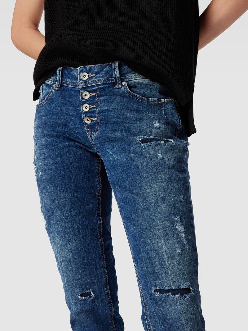 Jeans mit Knopfleiste Modell 'MALIBU' in blau