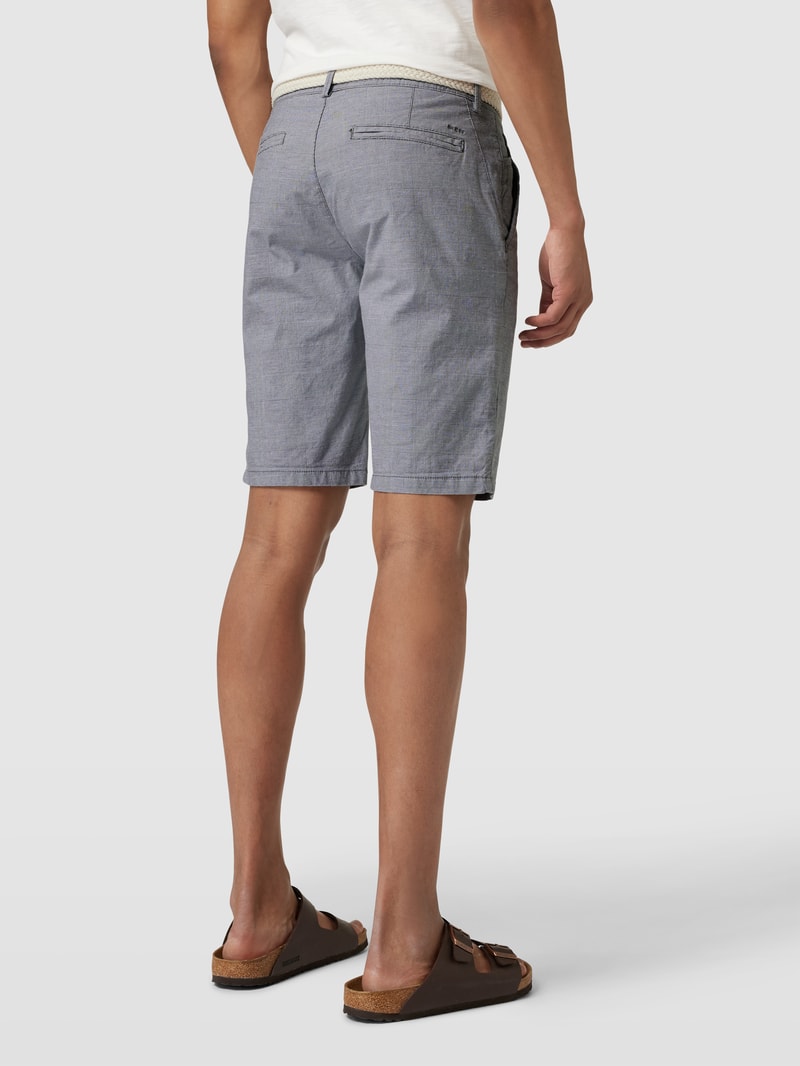 Bermudas mit Stoffgürtel in mittelgrau