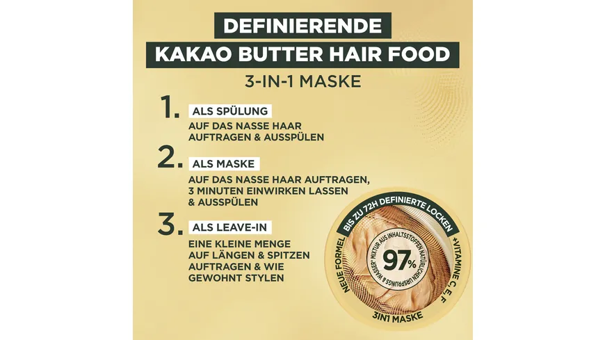 Garnier Fructis Maske Hairfood Kakao Butter 400 ml