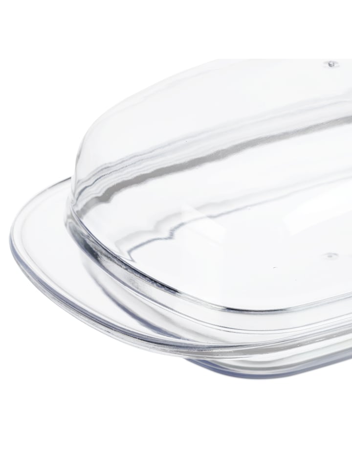 relaxdays 3 x Butterdose in Transparent - (B)18,5 x (H)6,5 x (T)12,5 cm günstig kaufen onesize