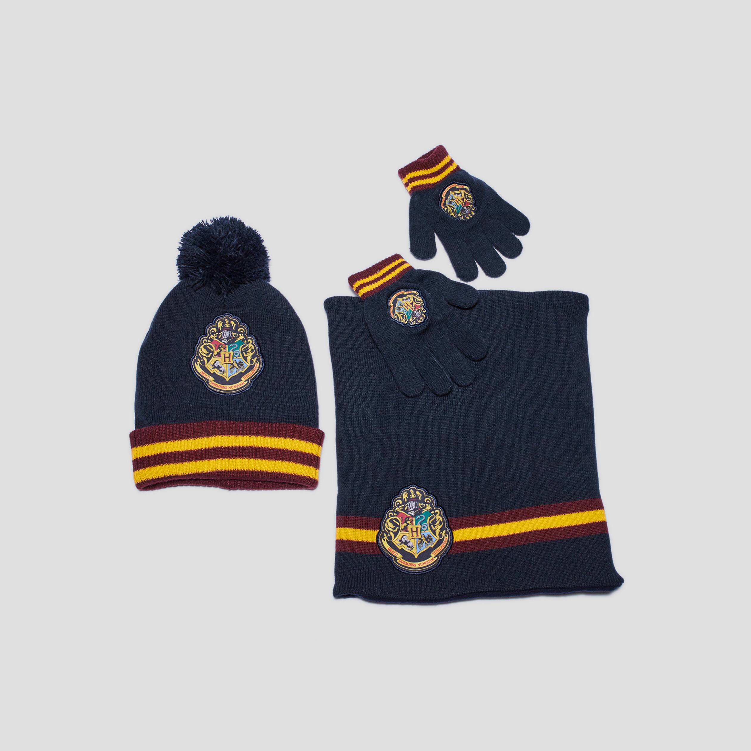 Ensemble snood, bonnet et gants bleu marine garçon | La Halle