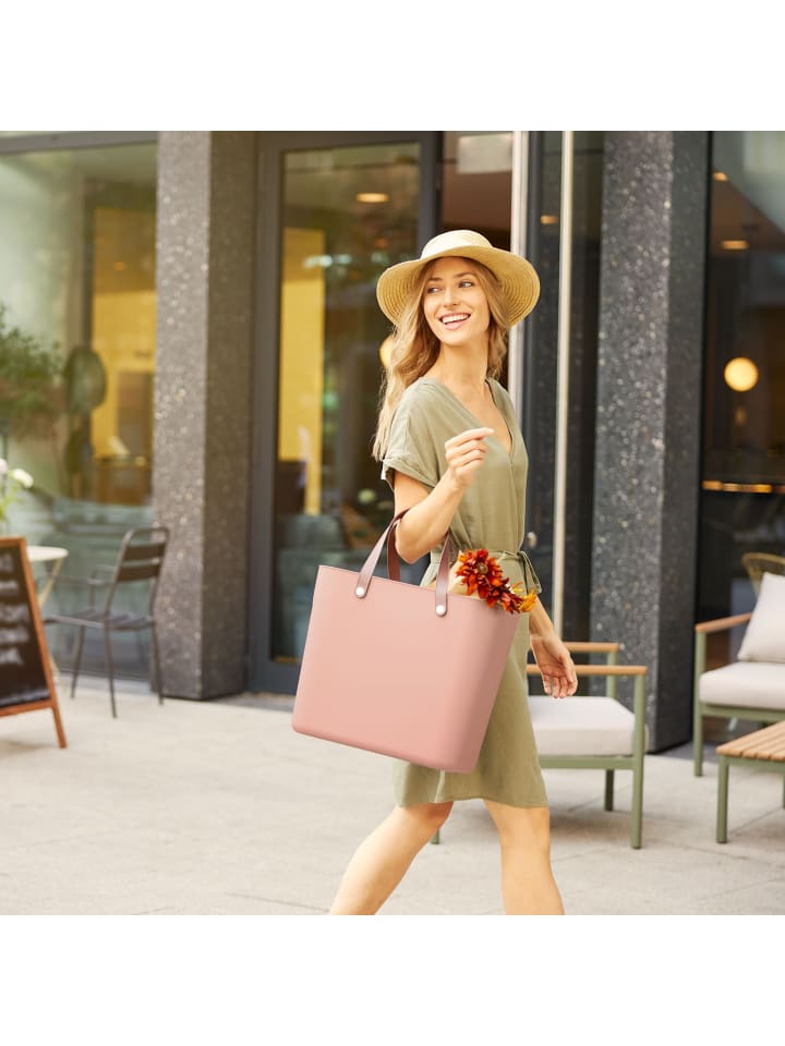 Rotho Albula 2er-Set Einkaufskörbe Taschen 25l in Mauve Rosa günstig kaufen onesize