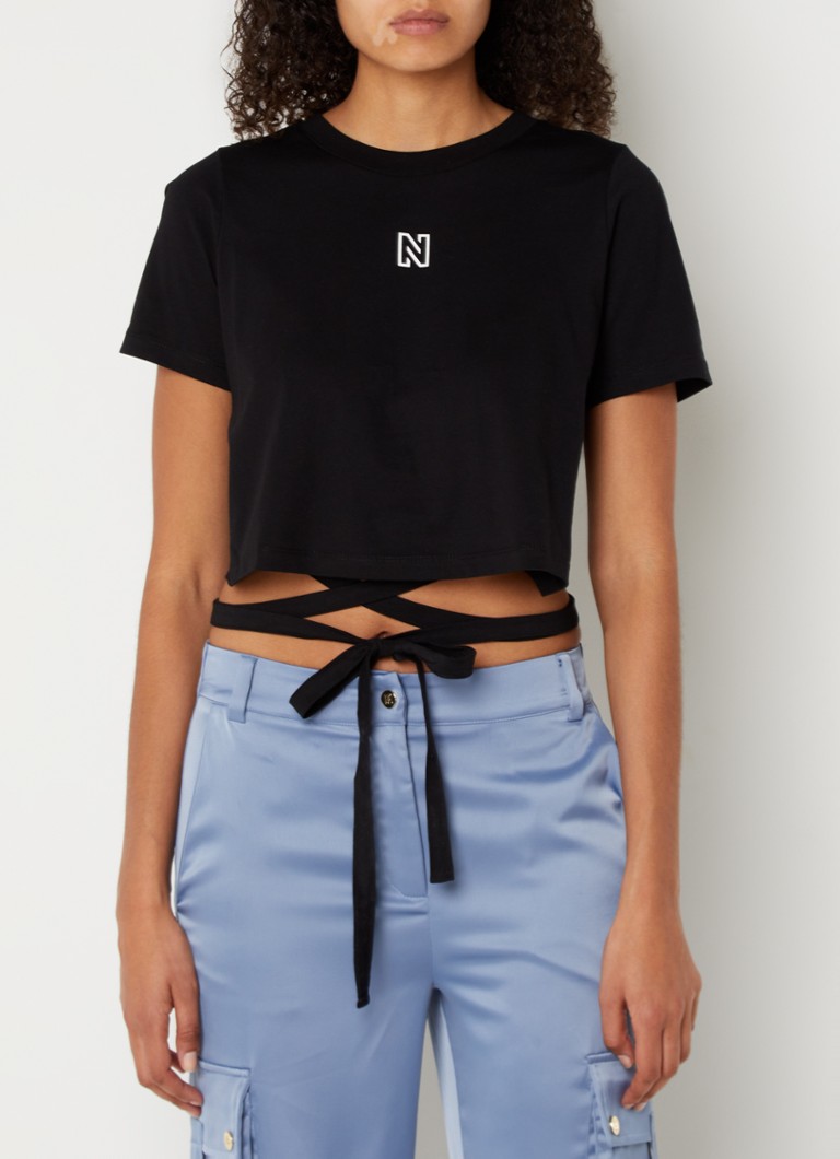 NIKKIE Daloa - T-shirt con dettagli in maglia