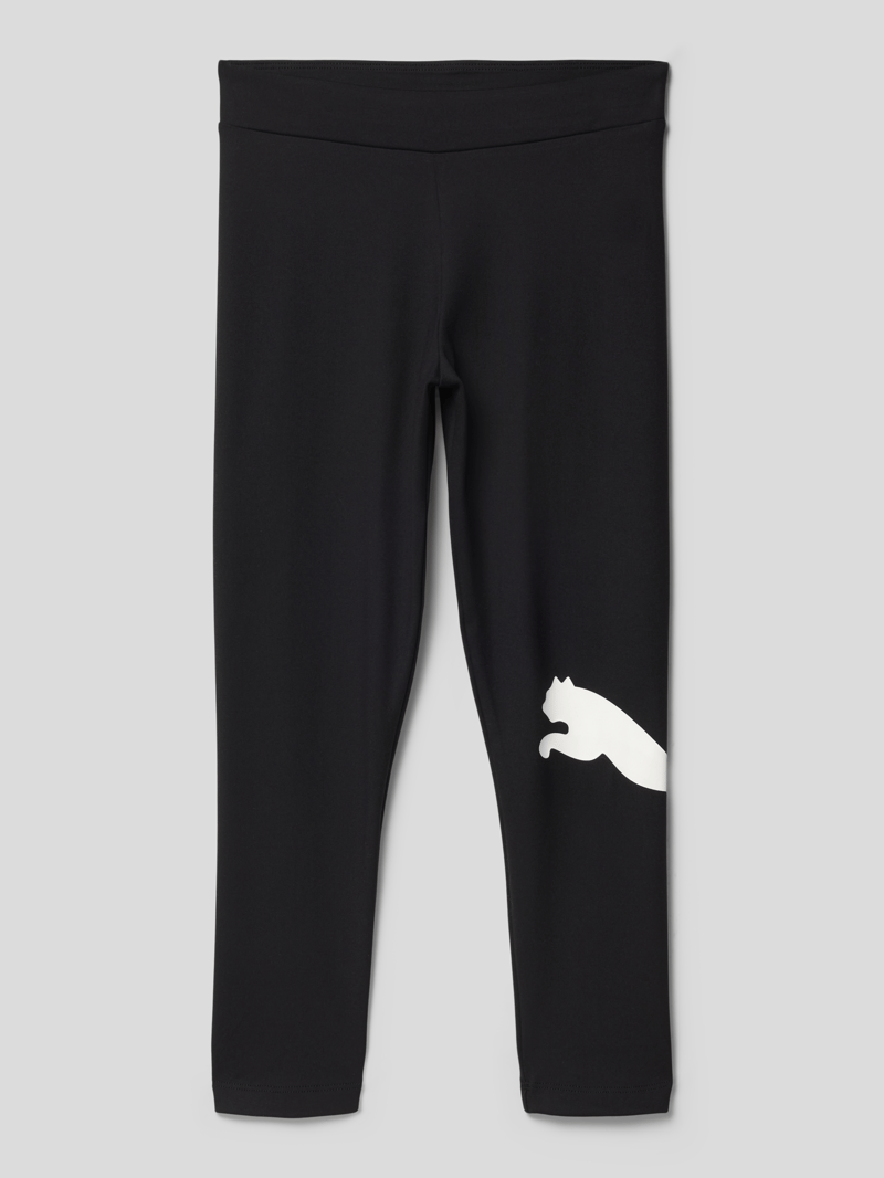 Leggings mit Motiv-Print in schwarz