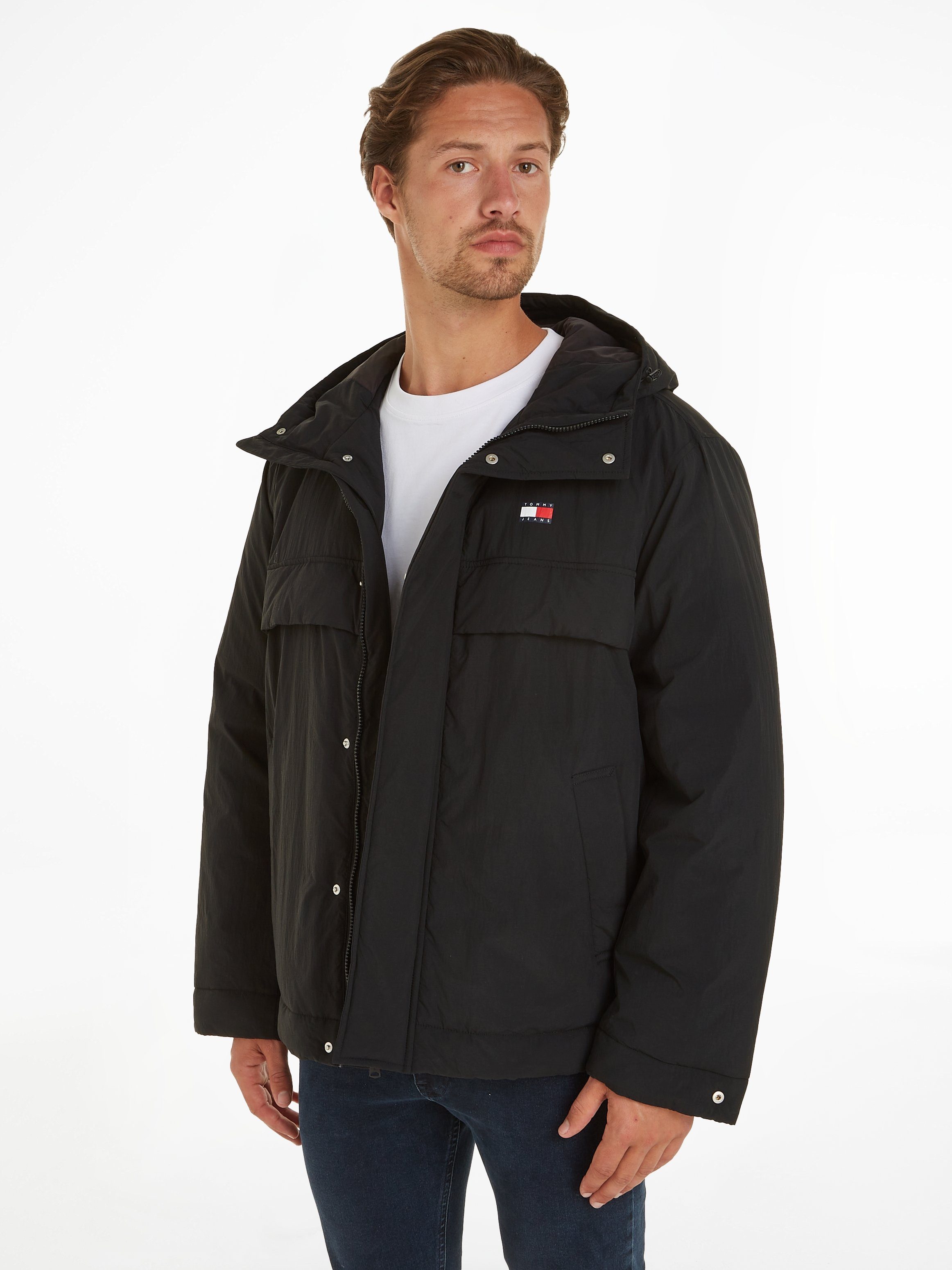 Tommy Jeans Steppjacke TJM PADDED OVZ CHICAGO EXT mit Kapuze