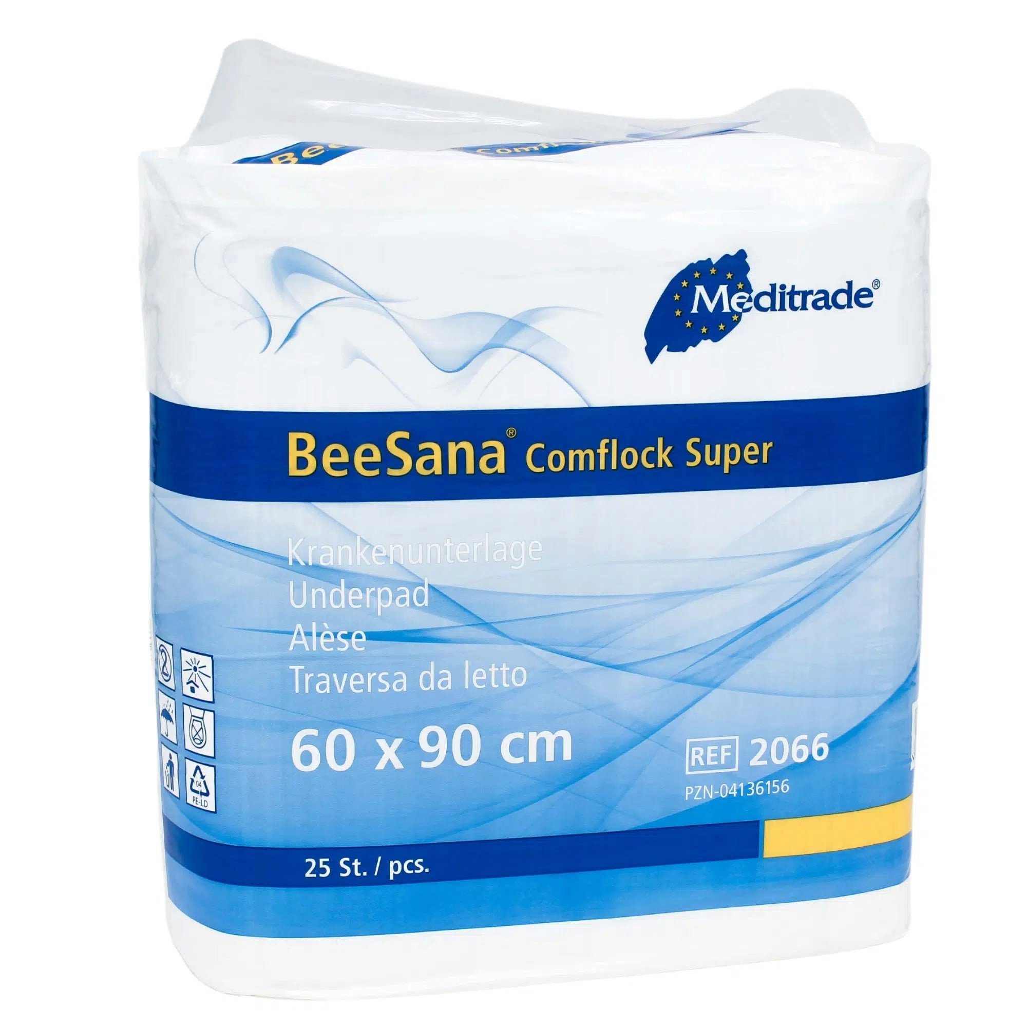 Inkontinenzauflage Meditrade BeeSana® Comflock Super Bettunterlagen, 90 x 60 cm MediTrade