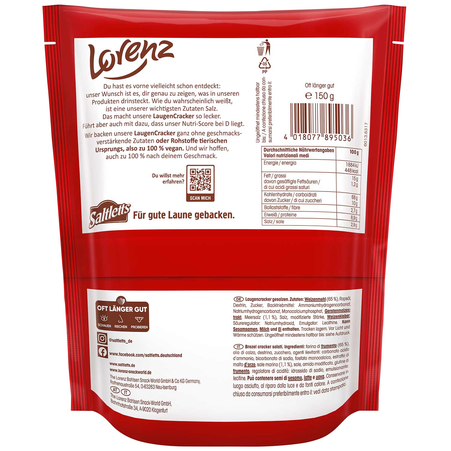 Saltletts LaugenCracker 150g