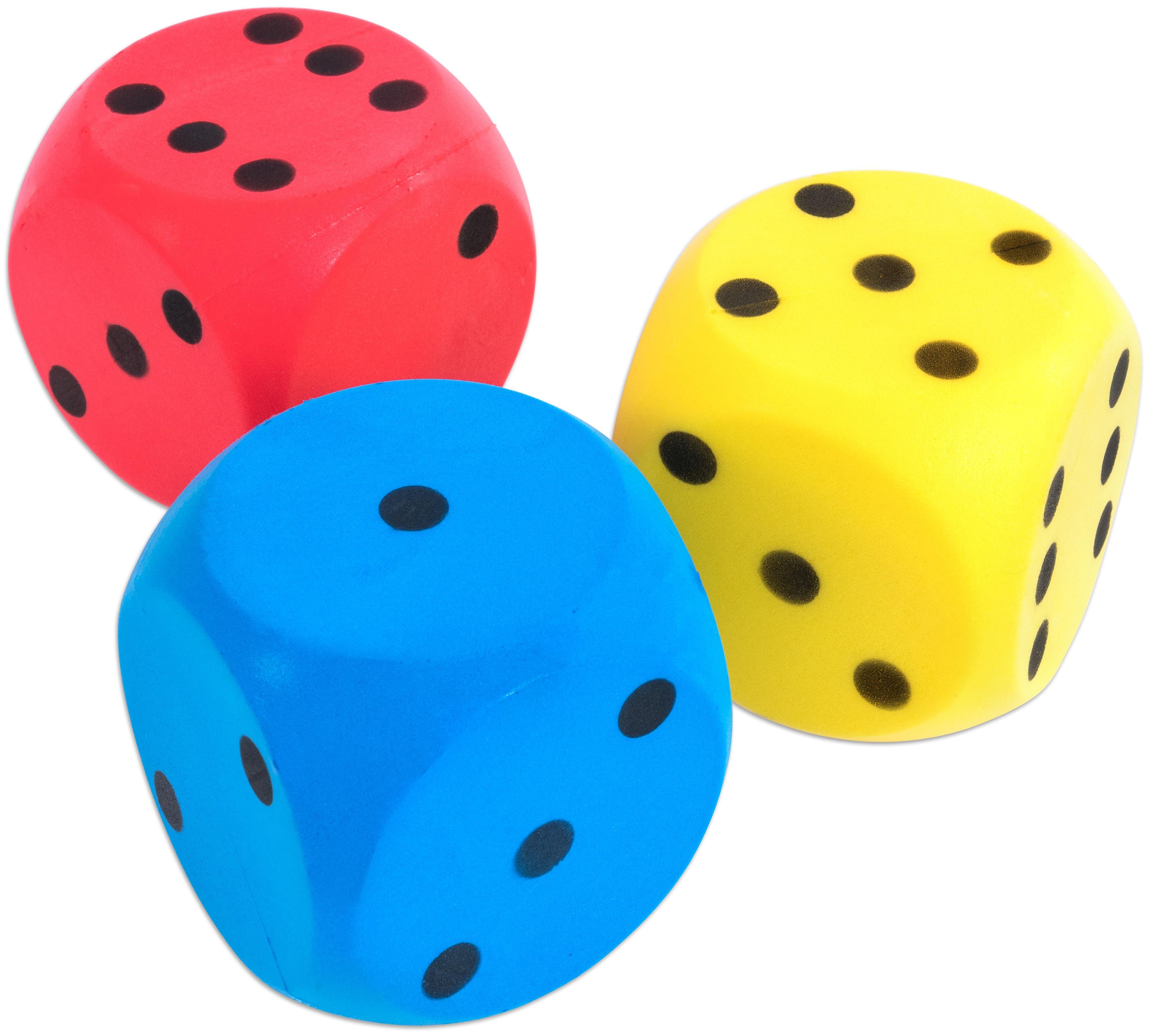 Betzold Lernspielzeug Schaumstoff-Würfel 3 Stück 16 cm - Softwürfel XXL-Würfel