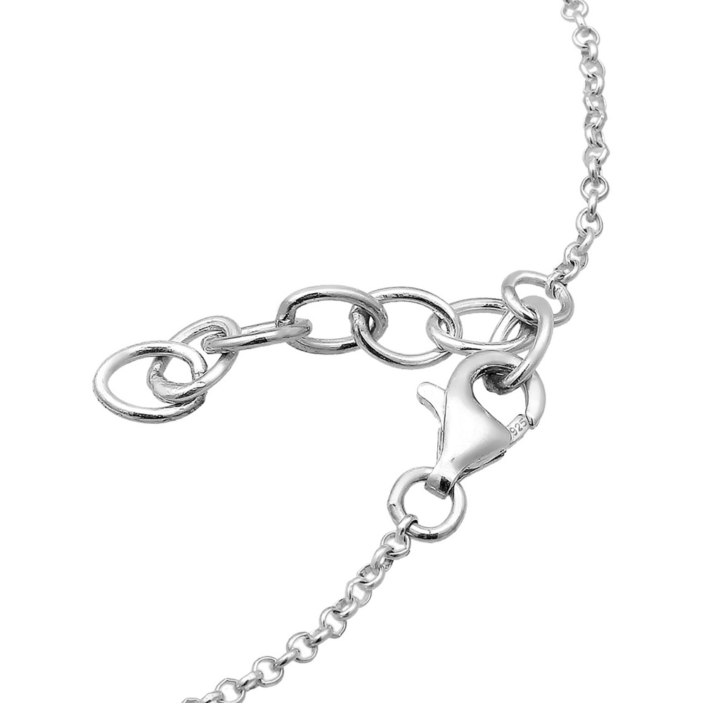 Elli Elli Bracelet de Cheville Femme Pendentif de Boule Moderne avec Cristaux en Argen Bijoux