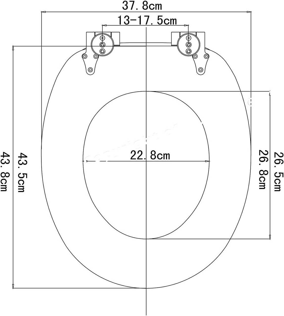 Woltu WC-Sitz (1-St), mit Absenkautomatik, MDF Holzkern, Softclose Scharnier