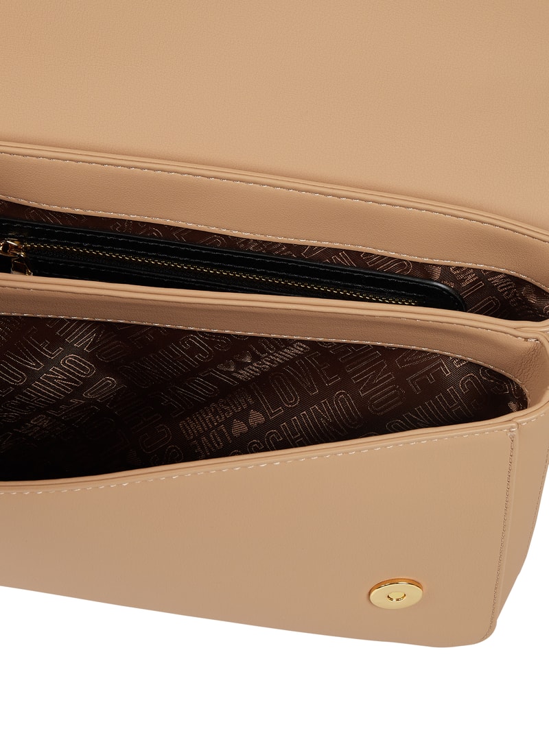 Handtasche mit unterteiltem Hauptfach in sand