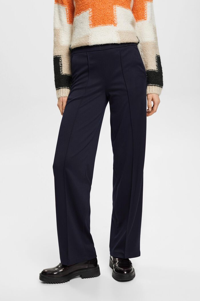 Gewebte Hose mit weitem Bein